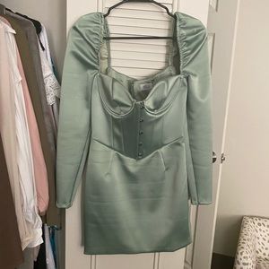 Oh Polly Corset Puff Sleeve Dress